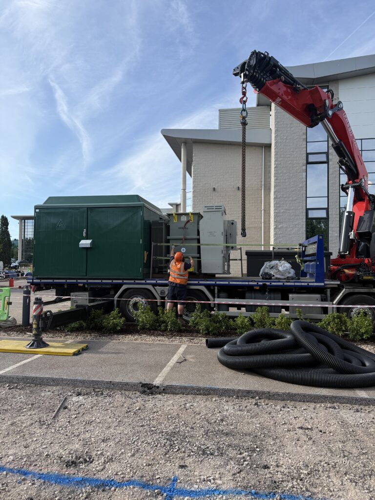 Riglift 2,000kVA transformer package installation – project photograph 1